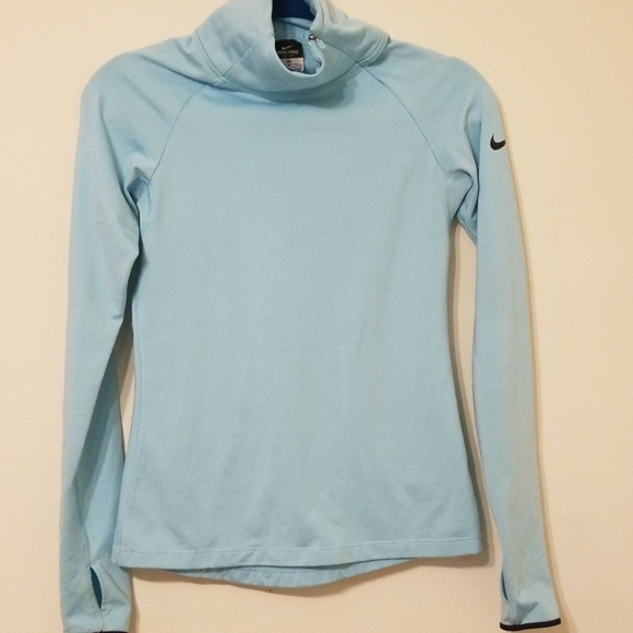 Nike Tops - Nike Dri-fit Baby Blue Turtleneck